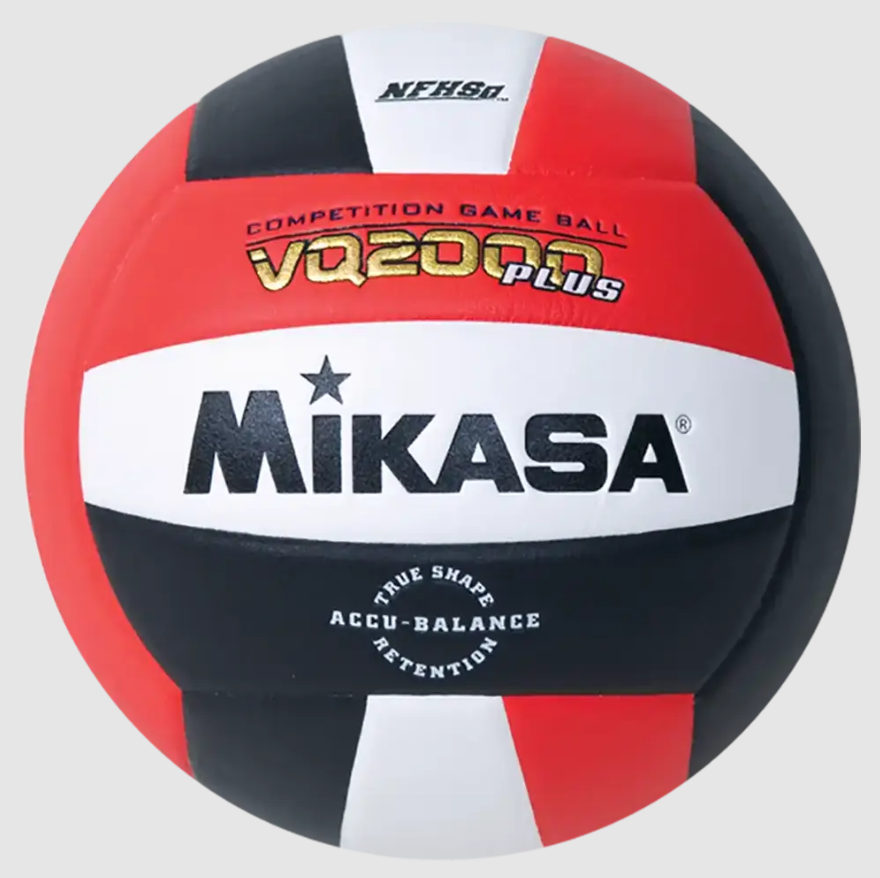 Indoor Volleyball, Premier Series - Competition Game Ball, Micro-Cell Composite Cover, Red/White/Black. NFHS Approved.