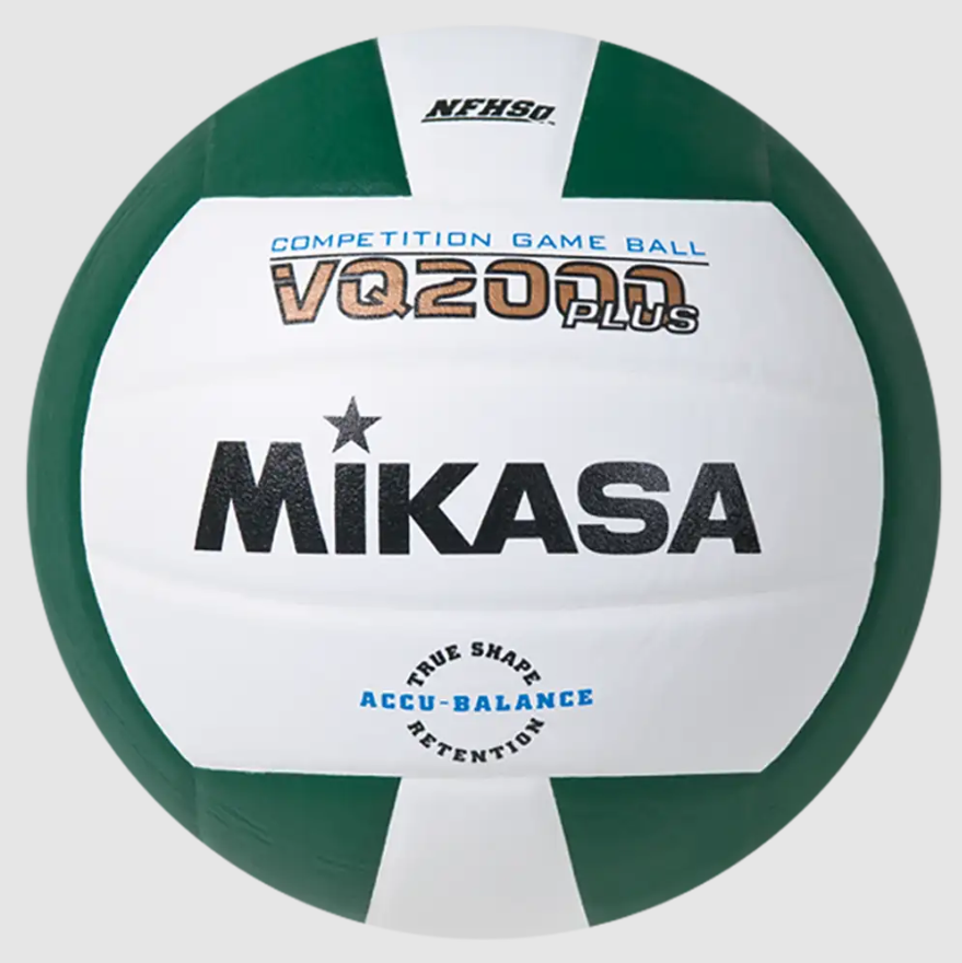 Indoor Volleyball, Premier Series - Competition Game Ball, Micro-Cell Composite Cover, Green/White. NFHS Approved