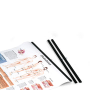 Rods for charts, black, pair, 98 cm