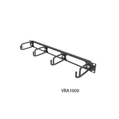 Vertiv - 1U HORIZ CABLE MGR W/D RINGS - Black