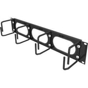 Vertiv - 2U HORIZ CABLE MGR W/D RINGS - Black