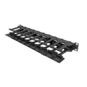 Vertiv - 1UX4IN HORIZ CABLE MGR W/COVER - Black