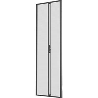 Vertiv 42U X 800mm Wide Split Perforated Doors Black - Metal - Black - 42U Rack Height - 2 Pack - 31.5" Width