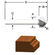 Vermont American Carbide Tip 3/32 In. Classical Bit