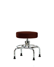 Vinyl Screw-Lift Stool - Medium Bench Height with Stationary Glides in Burgundy Trailblazer Vinyl