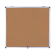MasterVision Indoor  Slim Top Hinged Cork Bulletin Enclosed Board 47 x 38"