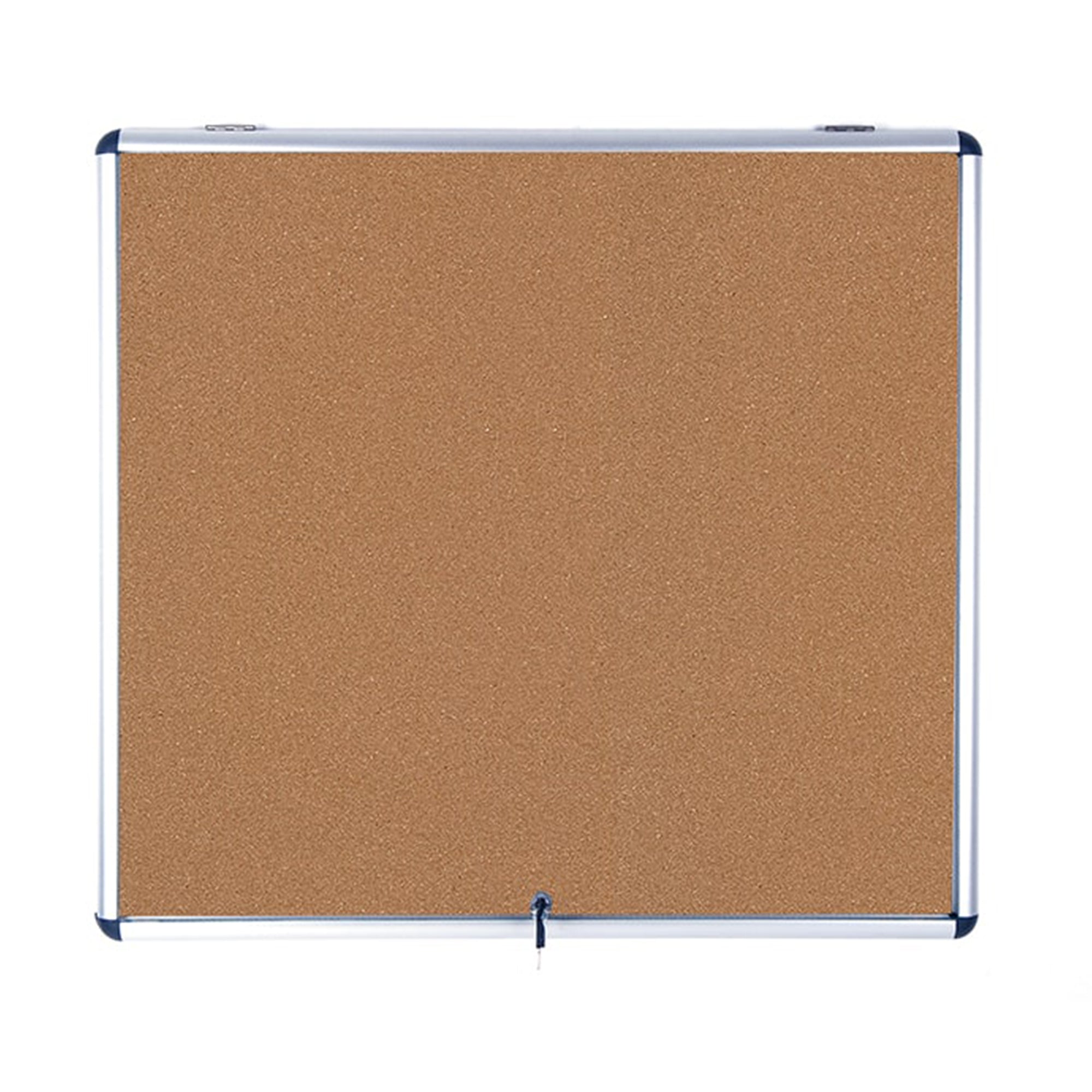 MasterVision Indoor  Slim Top Hinged Cork Bulletin Enclosed Board 47 x 38"