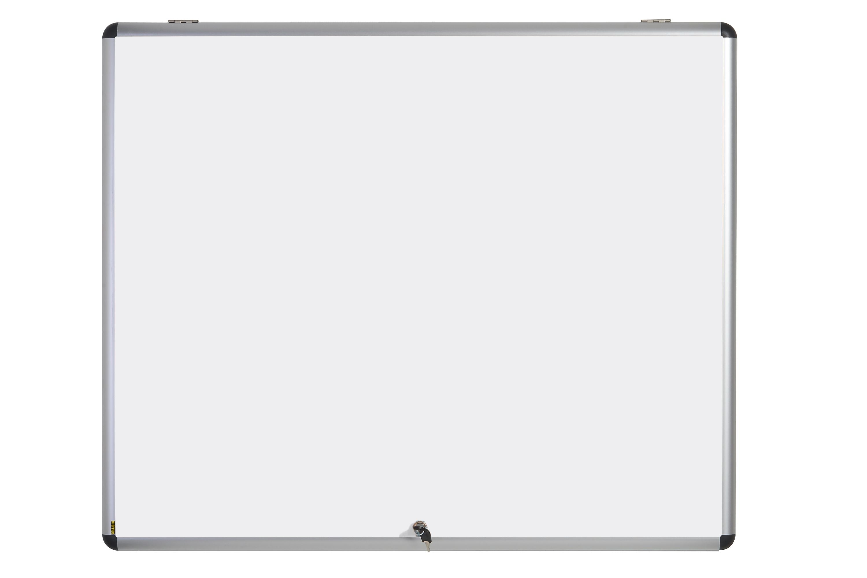 MasterVision Indoor  Slim Top Hinged Magnetic Dry Erase Enclosed Board 47 x 38.5"
