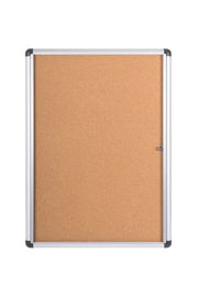 MasterVision Cork Bulletin Slim Line Enclosed Cabinet  28x38.25", Single Door
