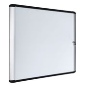 MasterVision Magnetic Platinum Dry Erase Enclosed Board 28x38.7" 1 Swing Door - Aluminum Frame