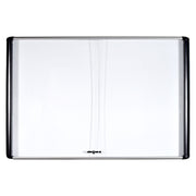 MasterVision Magnetic Platinum Dry Erase Enclosed Board 72 x 47", 2-Sliding doors