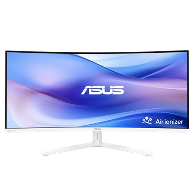 ASUS - VU34WCIP-W 34" Class UW-QHD Curved Screen LED Monitor - 21:9 - 34" Viewable - Vertical Alignment (VA) - LED - 95% DCI-P3