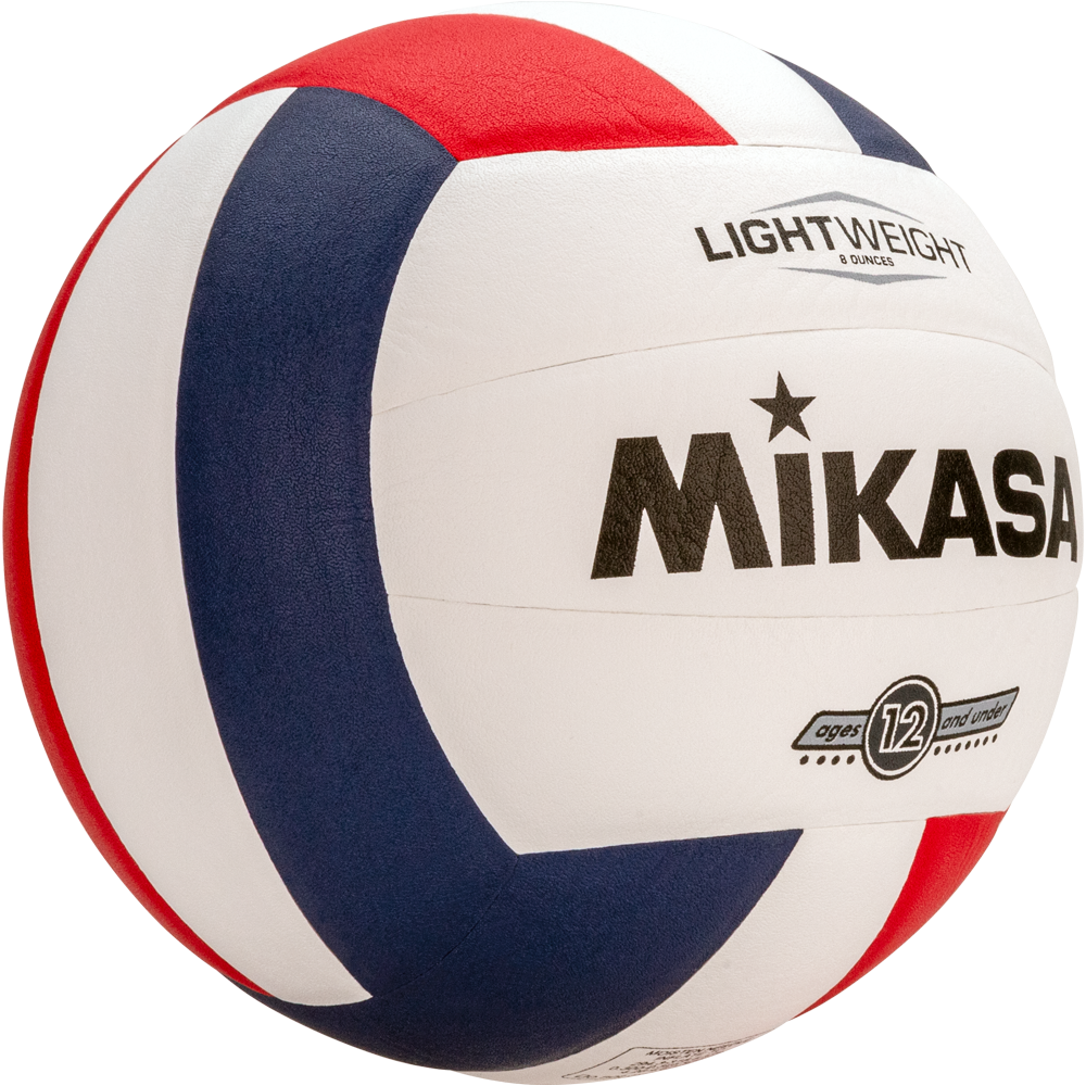 Indoor Volleyball, Training Series - Youth Competition Game Ball, Ultra Light, 8 Oz, Red/White/Navy