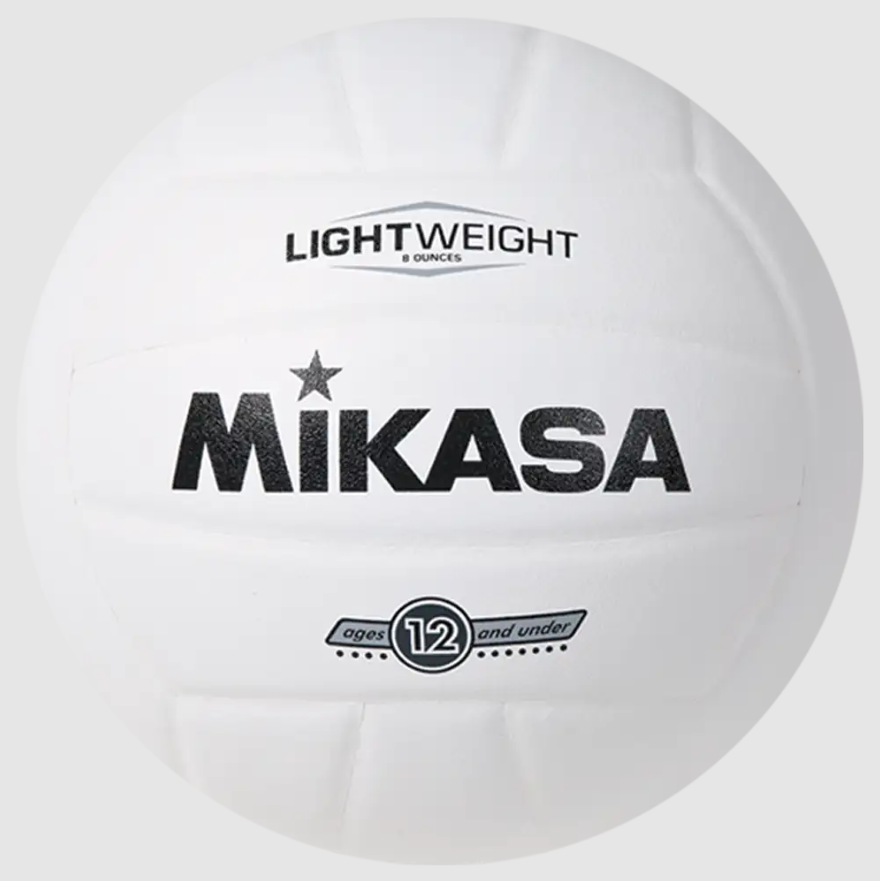 Indoor Volleyball, Training Series - Youth Competition Game Ball, Ultra Light,  8 Oz, White