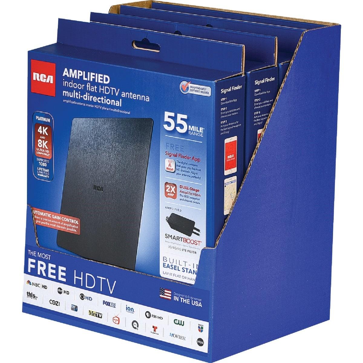 ANT1560E1 RCA Platinum Series Black 8.53 In. Amplified Flat Indoor Antenna