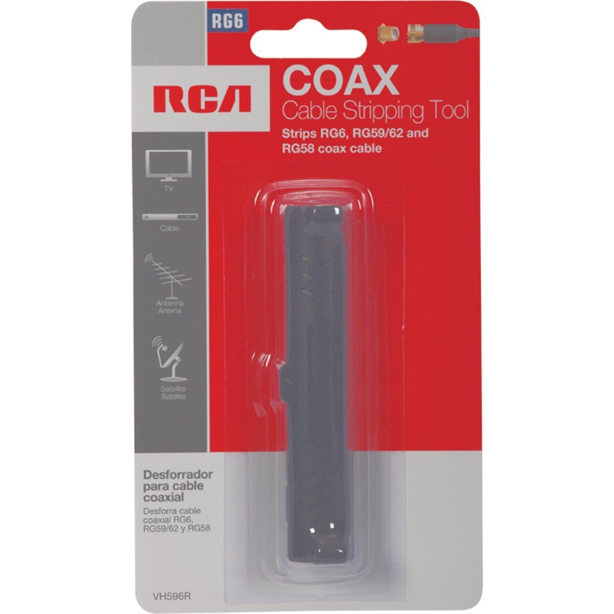 RCA RG-6 & RG-59 Plastic Coaxial Cable Stripper