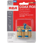 RCA Quad Shield Coax Connector Kit (12-Piece)