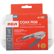 RCA RG6 Quad Compression Coax Connector Kit (11-Piece)