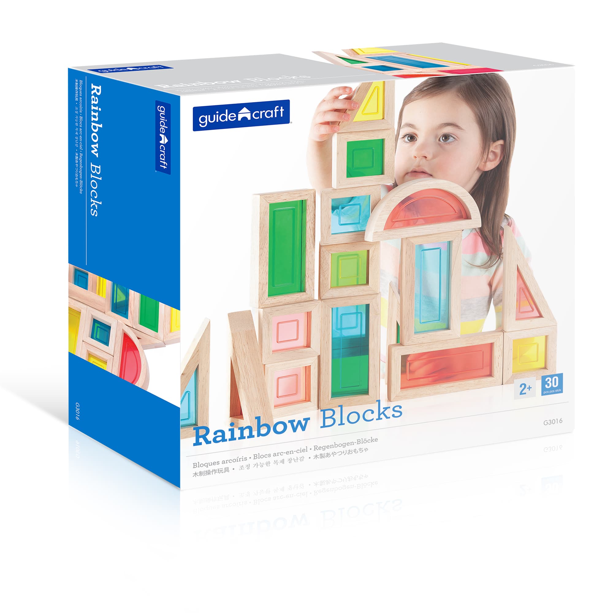 Guidecraft Rainbow Blocks 30 Pc Set