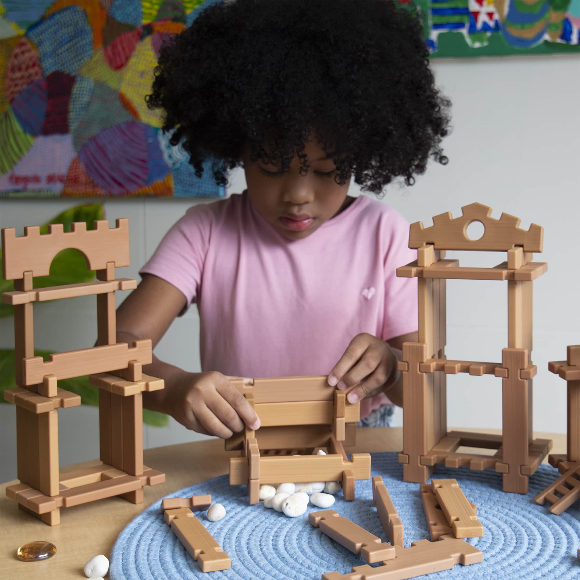 Guidecraft Tabletop Notch Blocks - Western 85 Pc. Set