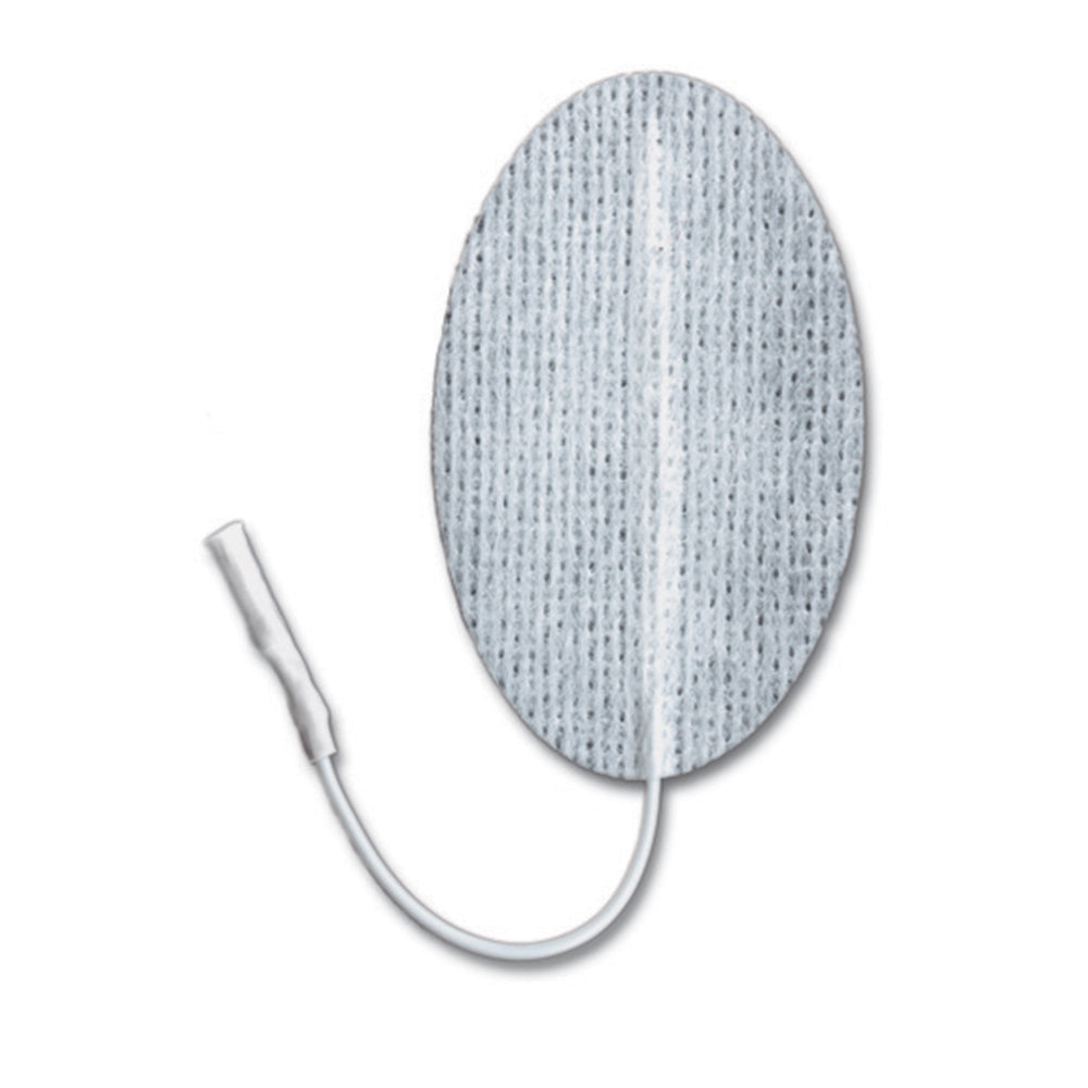 Valutrode Electrodes, White Fabric Top, 1-1/2" X 2-1/2" Oval, 4/Pack