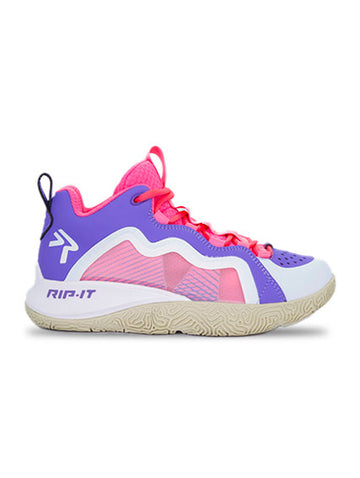RIP-IT Women’s Future Volleyball Shoe - Size 13 - White/Purple/Pink