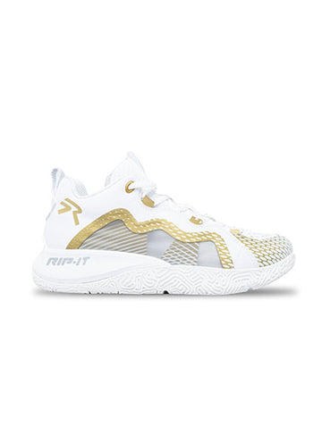 RIP-IT Women’s Future Volleyball Shoe - Size 6.5 - White/Gold