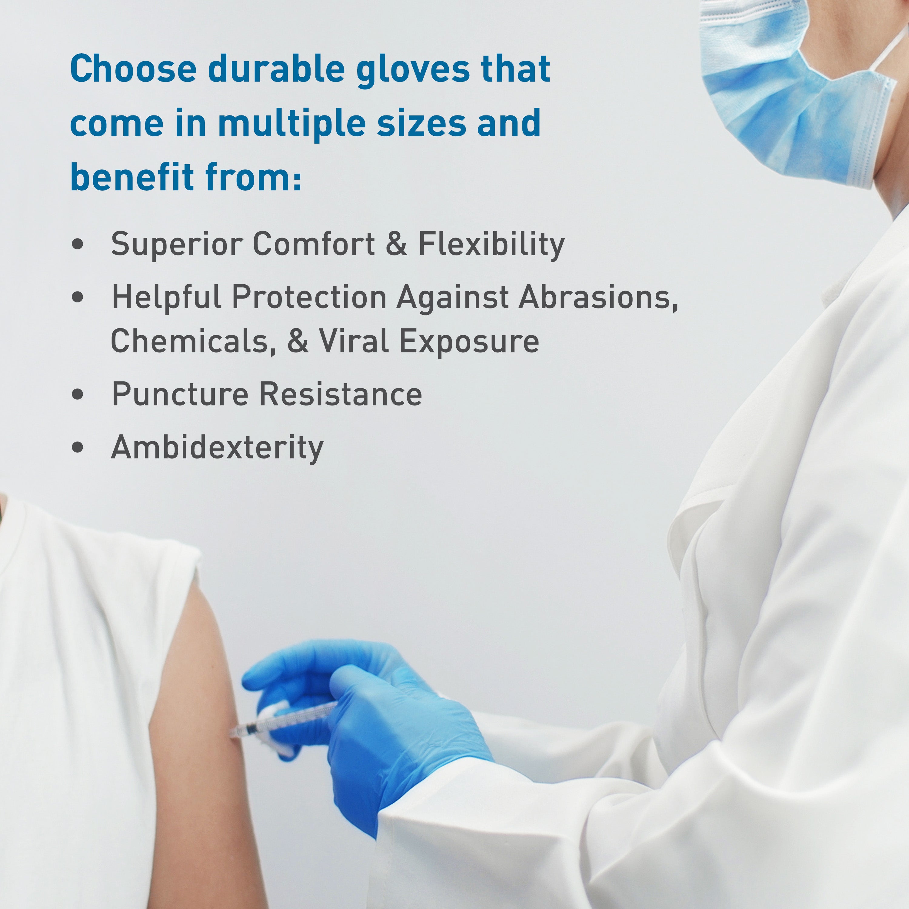 Nitrile Pf Blue Exam Glove 100Ct, X-Large, 10/Case