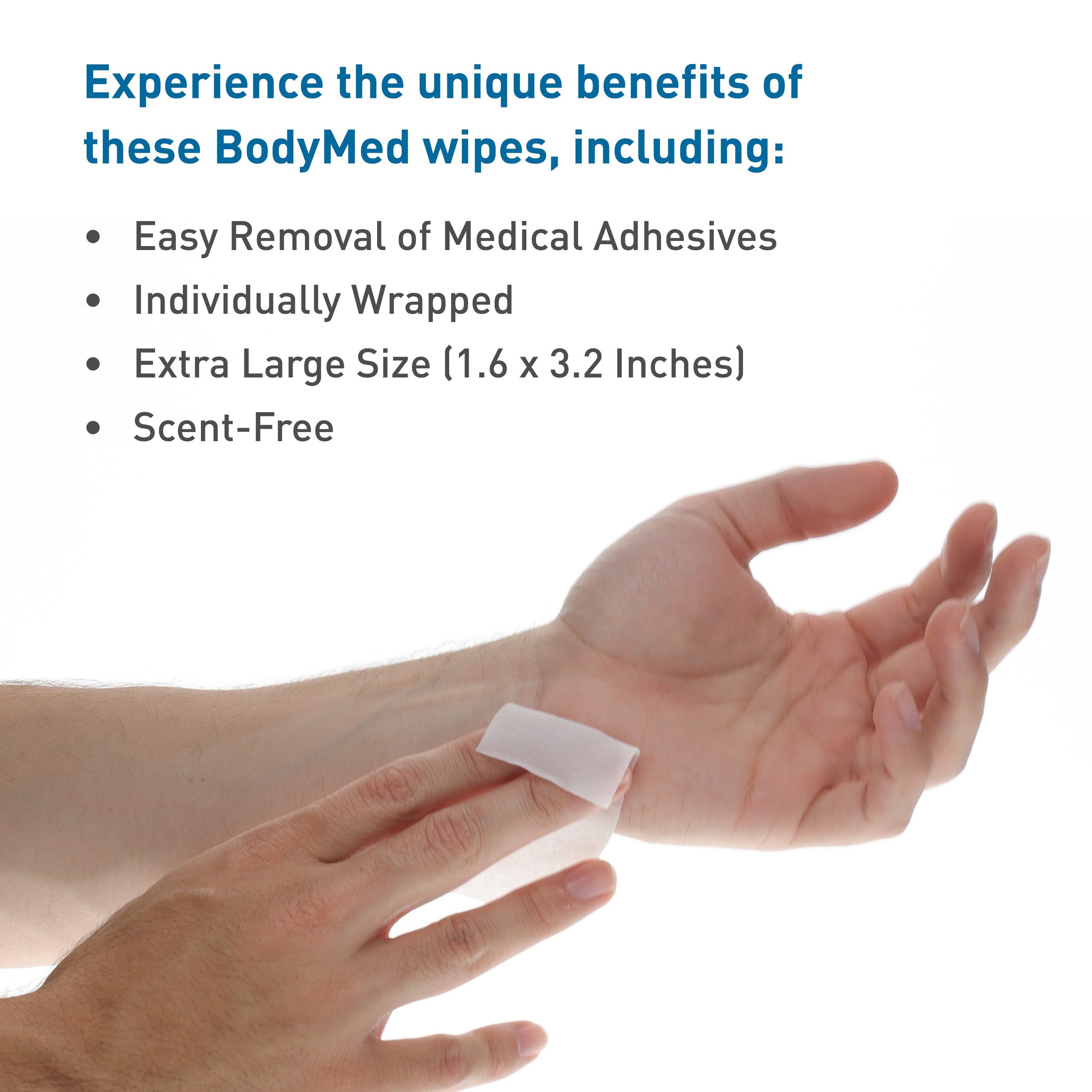 Bodymed Adhesive Remover Wipe 1.6 X 3.2 Inch,50 Pcs/Box