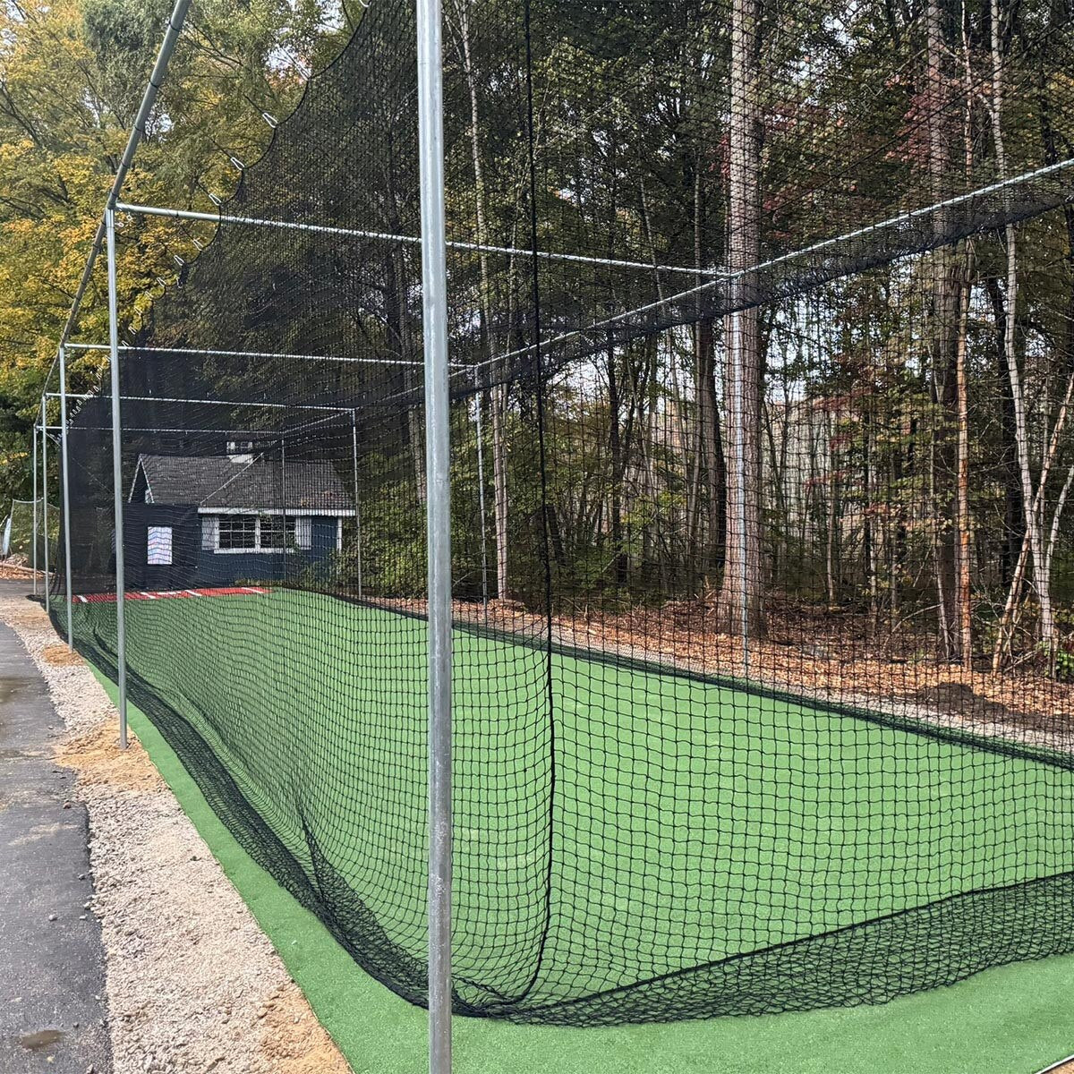 ProMounds Universal Batting Cage - 12'H x 14'W x 70'L - Steel Ground Sleeves