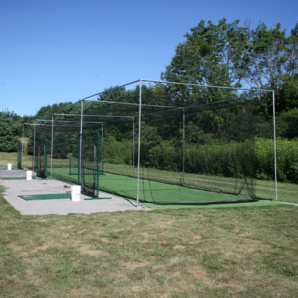 ProMounds Universal Batting Cage - 12'H x 14'W x 70'L - Steel Ground Sleeves
