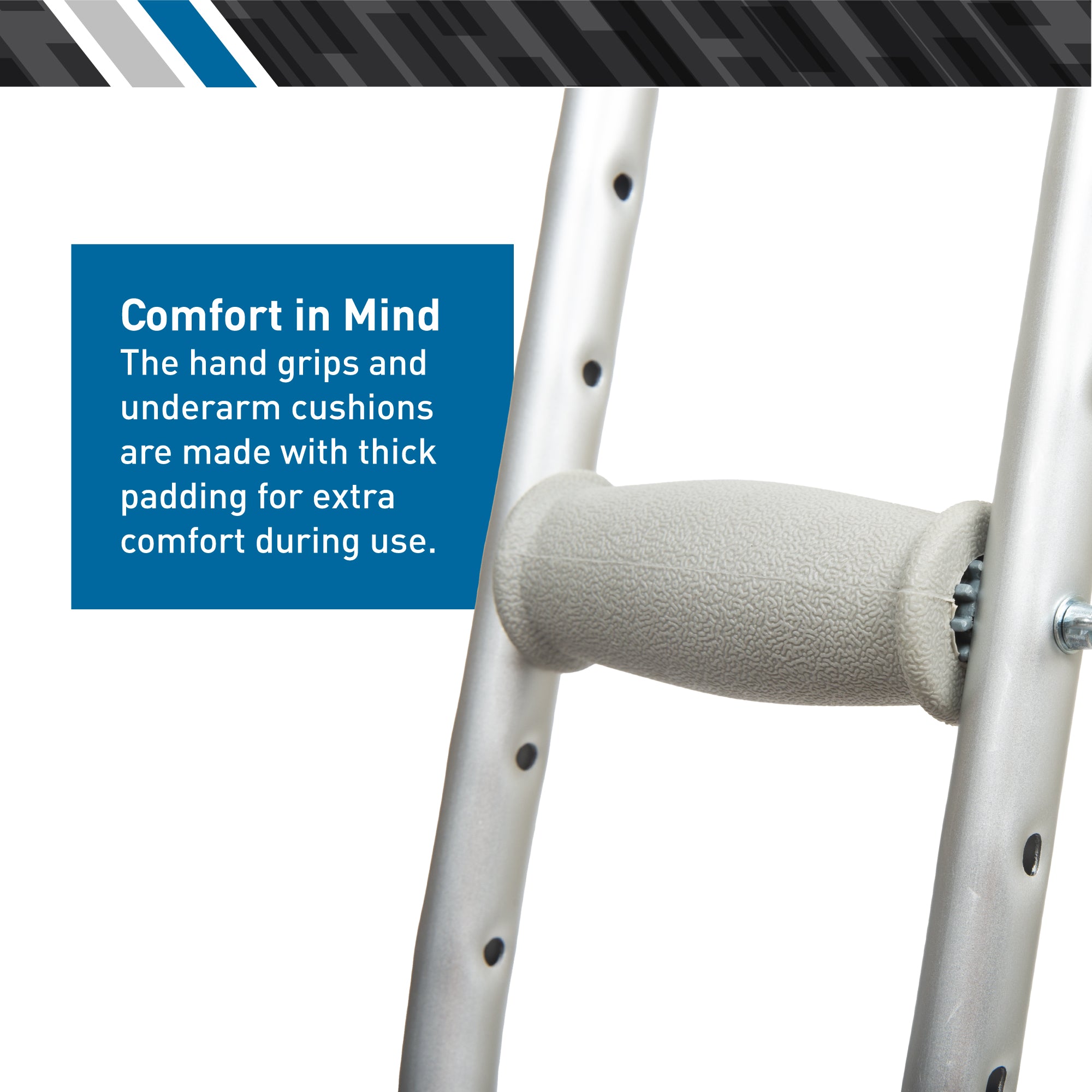Aluminum Adult Crutches, Tall, 5'10" To 6'6", Pair