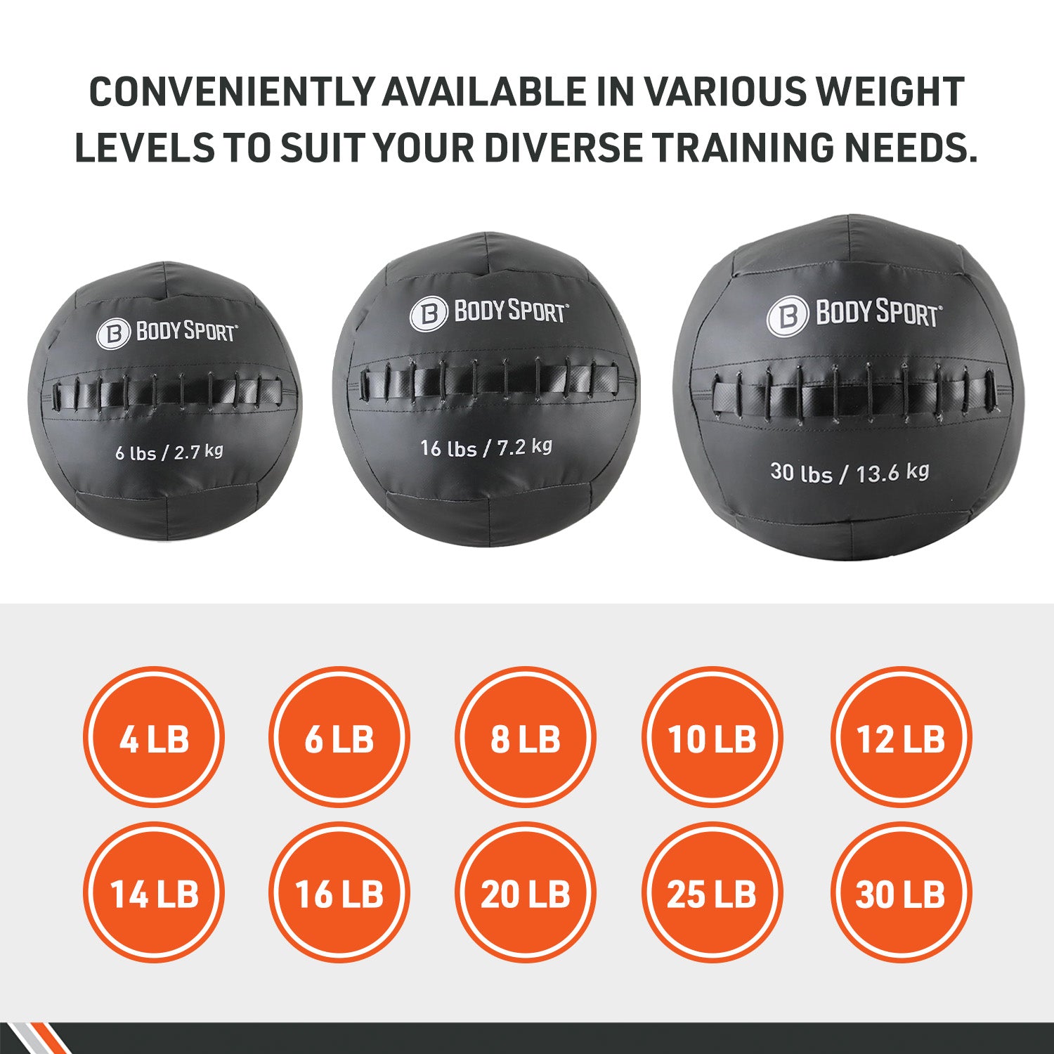 Body Sport Wall Ball, 4Lb, Black