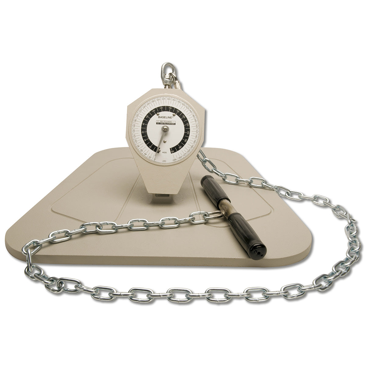 Baseline Leg, Back, Chest Dynamometer with Large Base 660 lb.