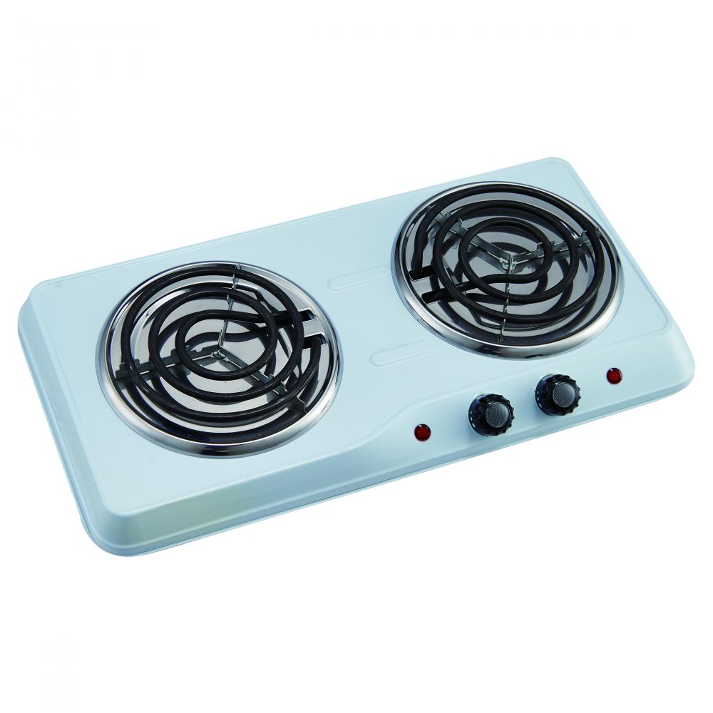 Courant 1700 Watts Electric Double Burner, White