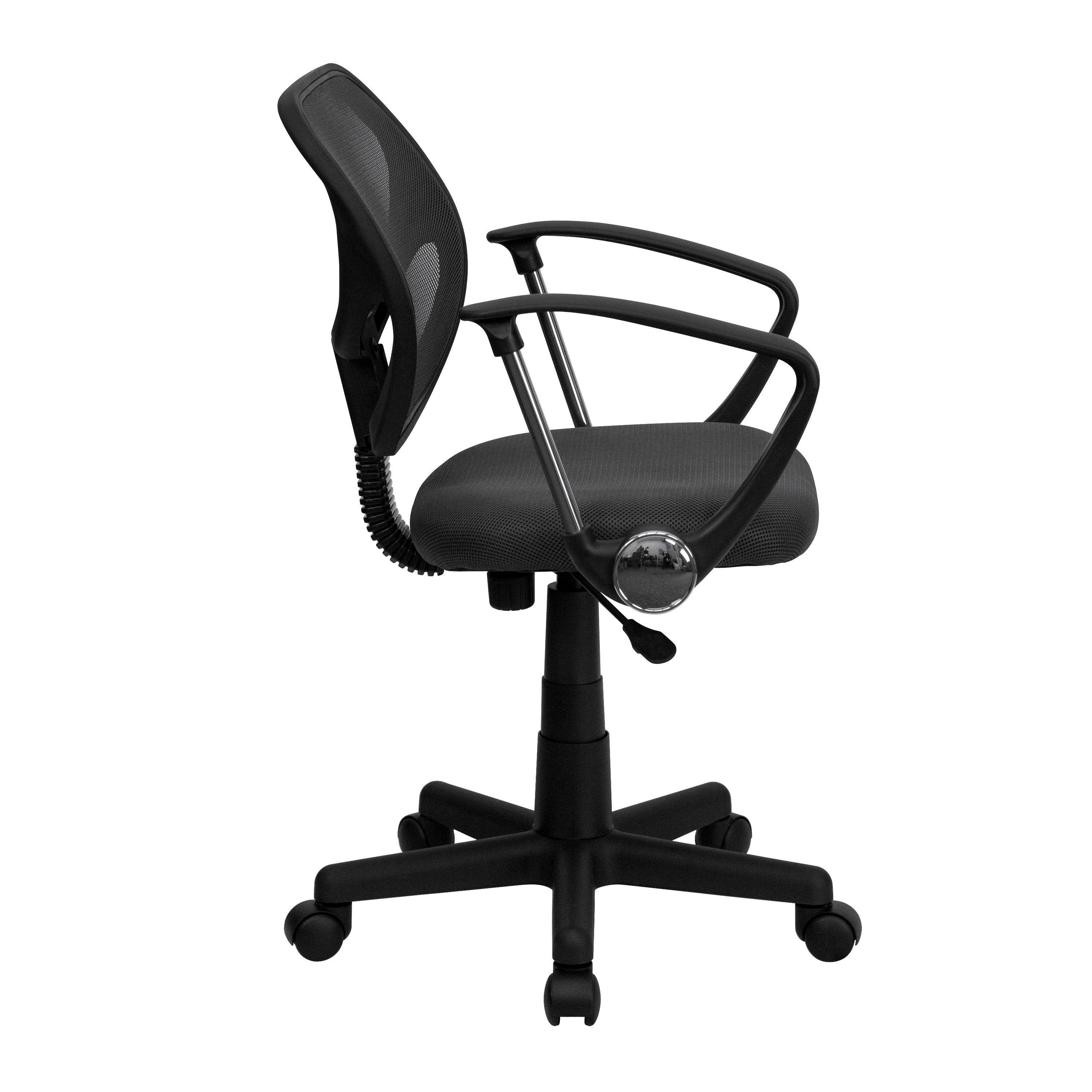 Neri Low Back Gray Mesh Swivel Task Office Chair with Arms