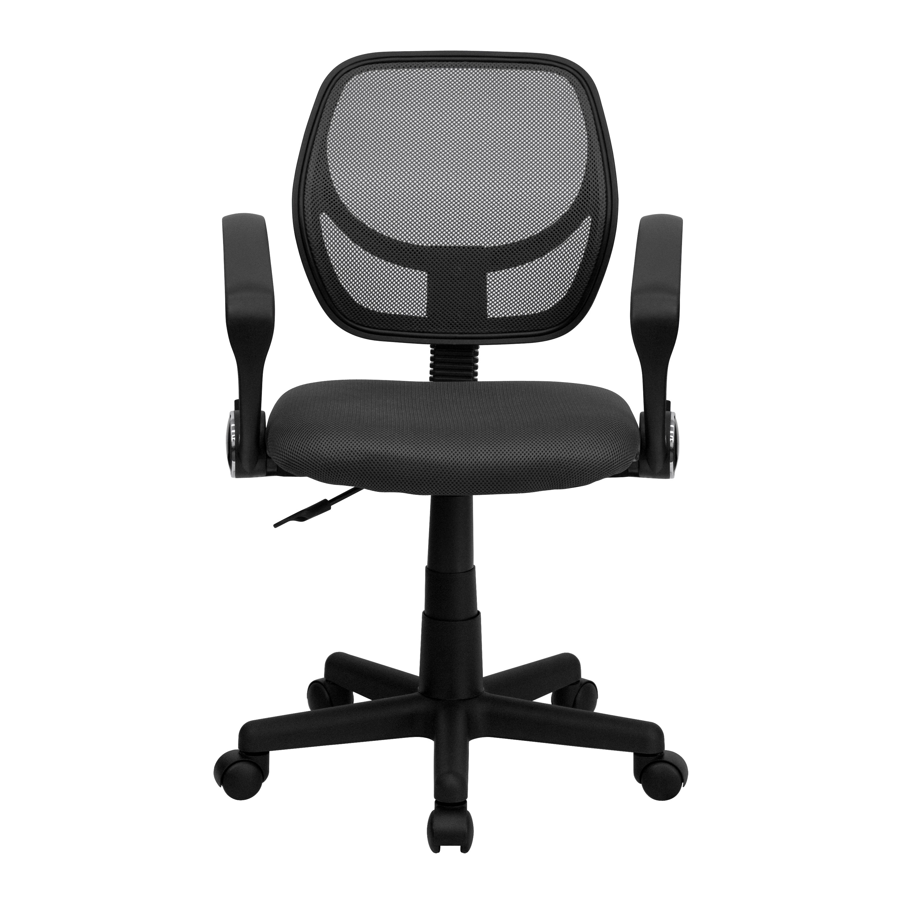 Neri Low Back Gray Mesh Swivel Task Office Chair with Arms