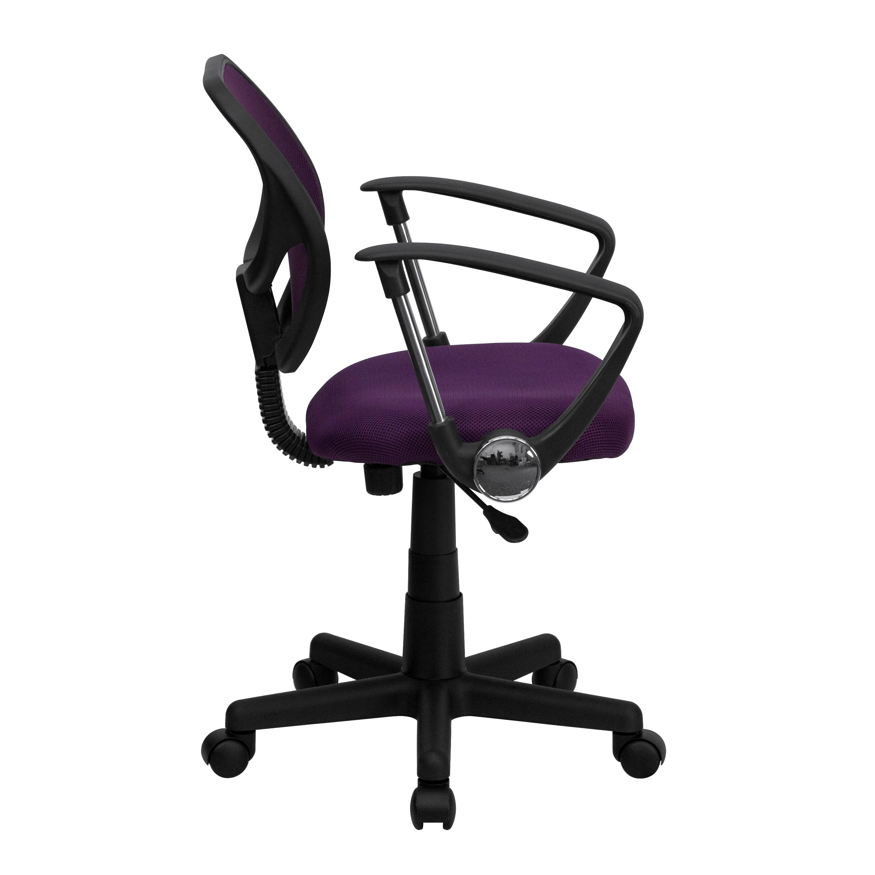 Neri Low Back Purple Mesh Swivel Task Office Chair with Arms