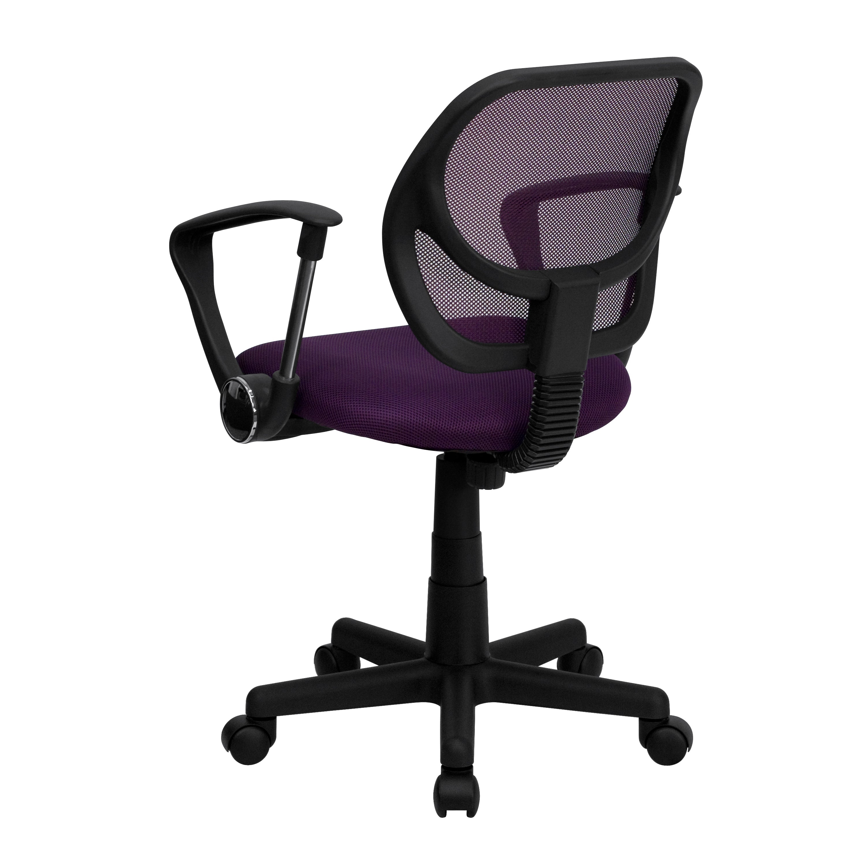 Neri Low Back Purple Mesh Swivel Task Office Chair with Arms