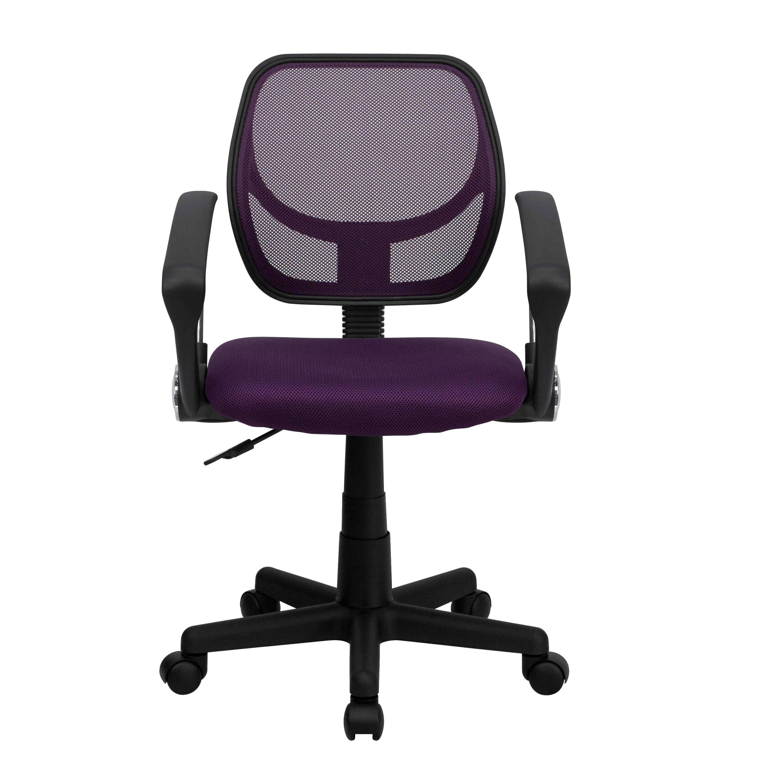 Neri Low Back Purple Mesh Swivel Task Office Chair with Arms