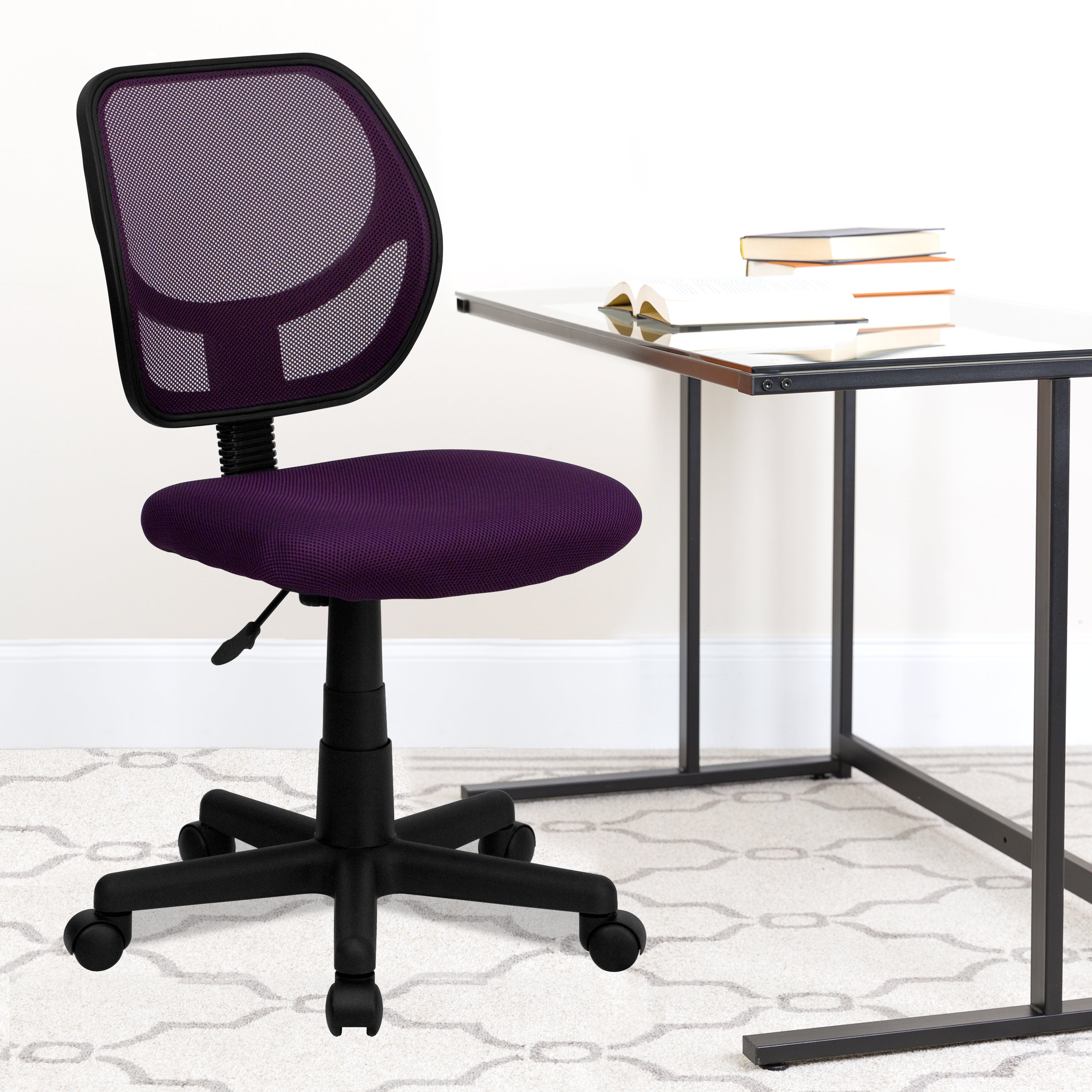 Neri Low Back Purple Mesh Swivel Task Office Chair