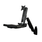 StarTech WALLSTS1 Wall Mounted Sit Stand Desk - Black
