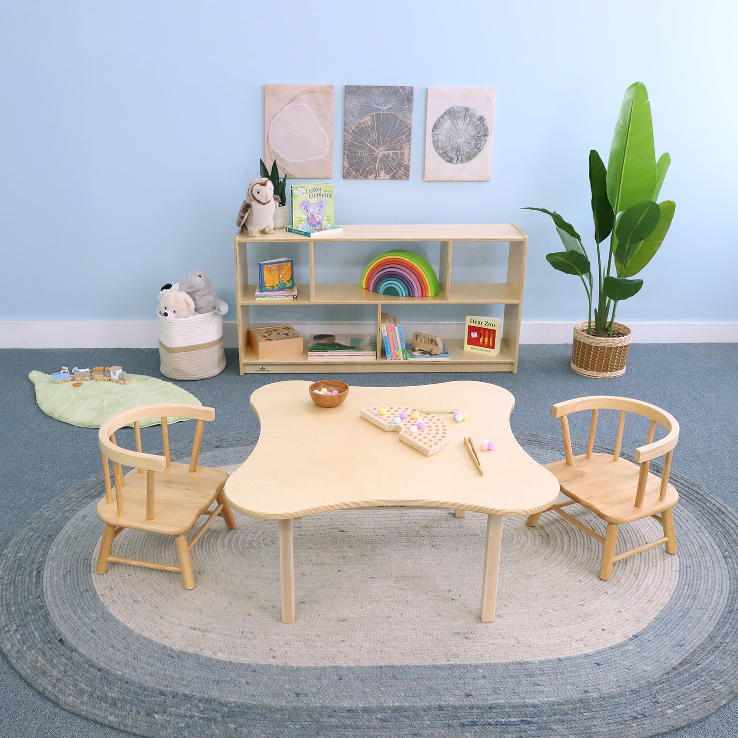 Toddler Flower Table And Two Chair Set