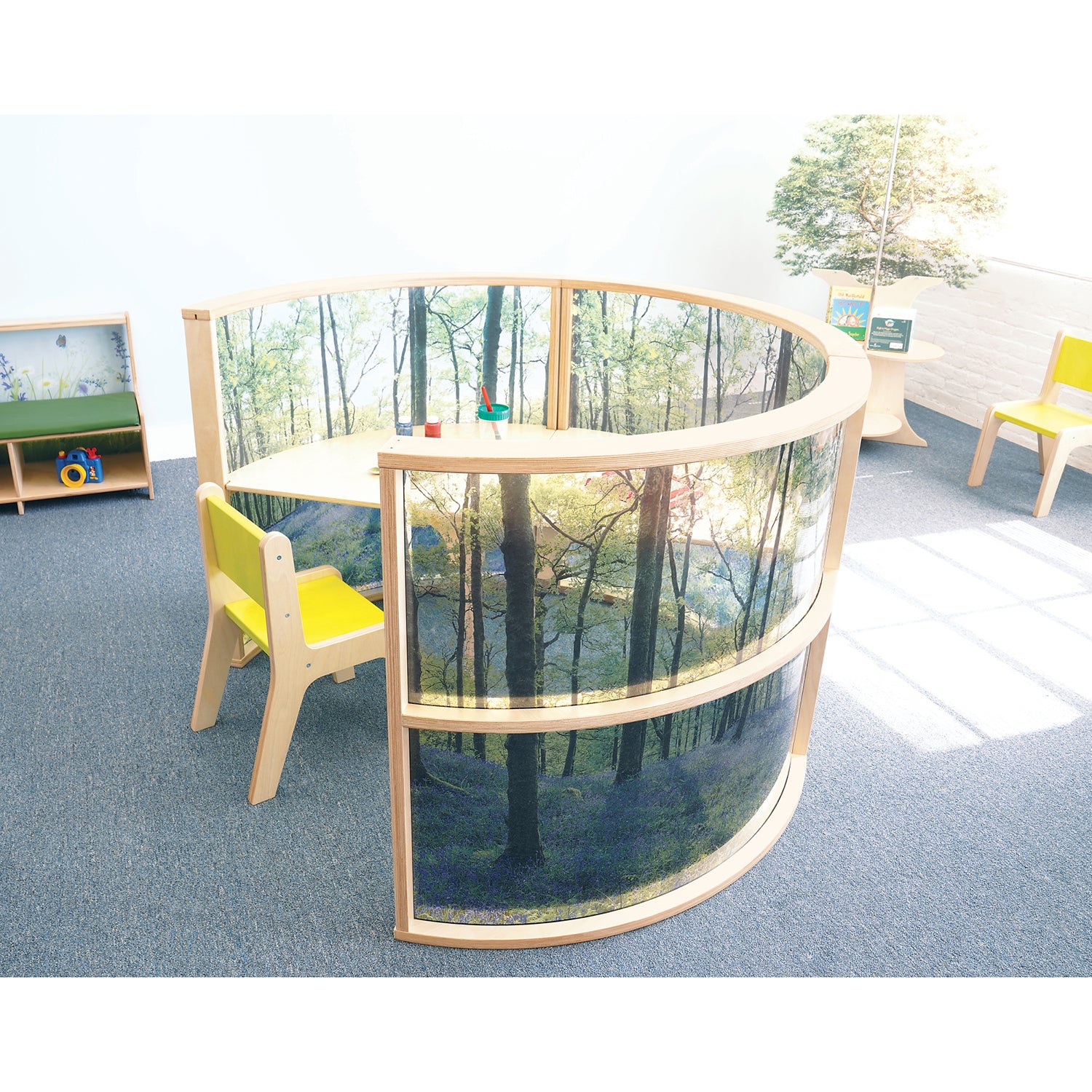 Nature View Curved Divider Panel 36" Height