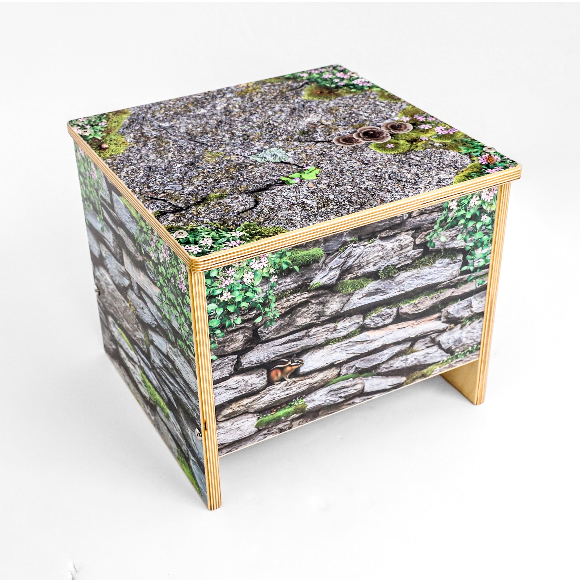 Nature View Small Stone Wall Bench 12" Height
