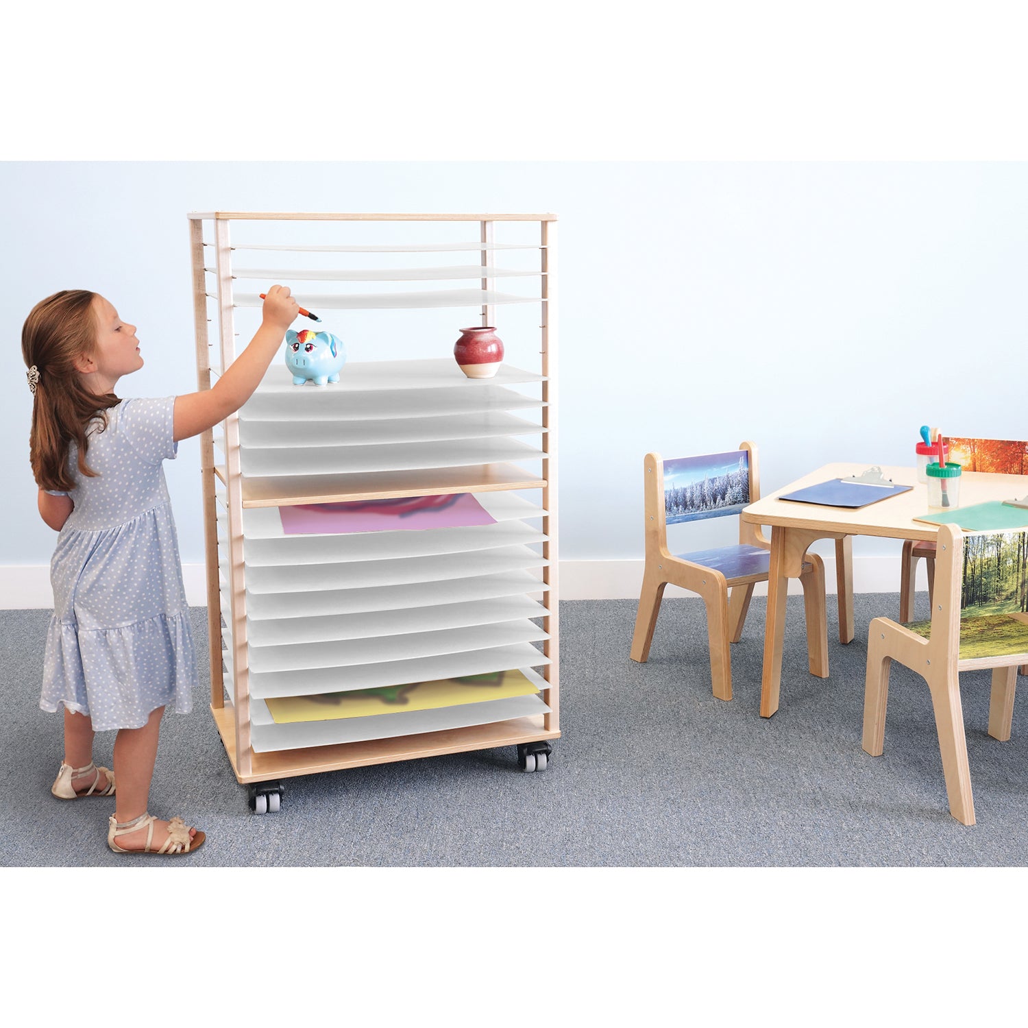 Mobile Art Drying Rack
