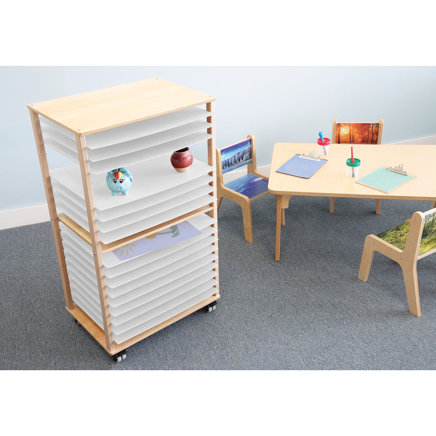 Mobile Art Drying Rack