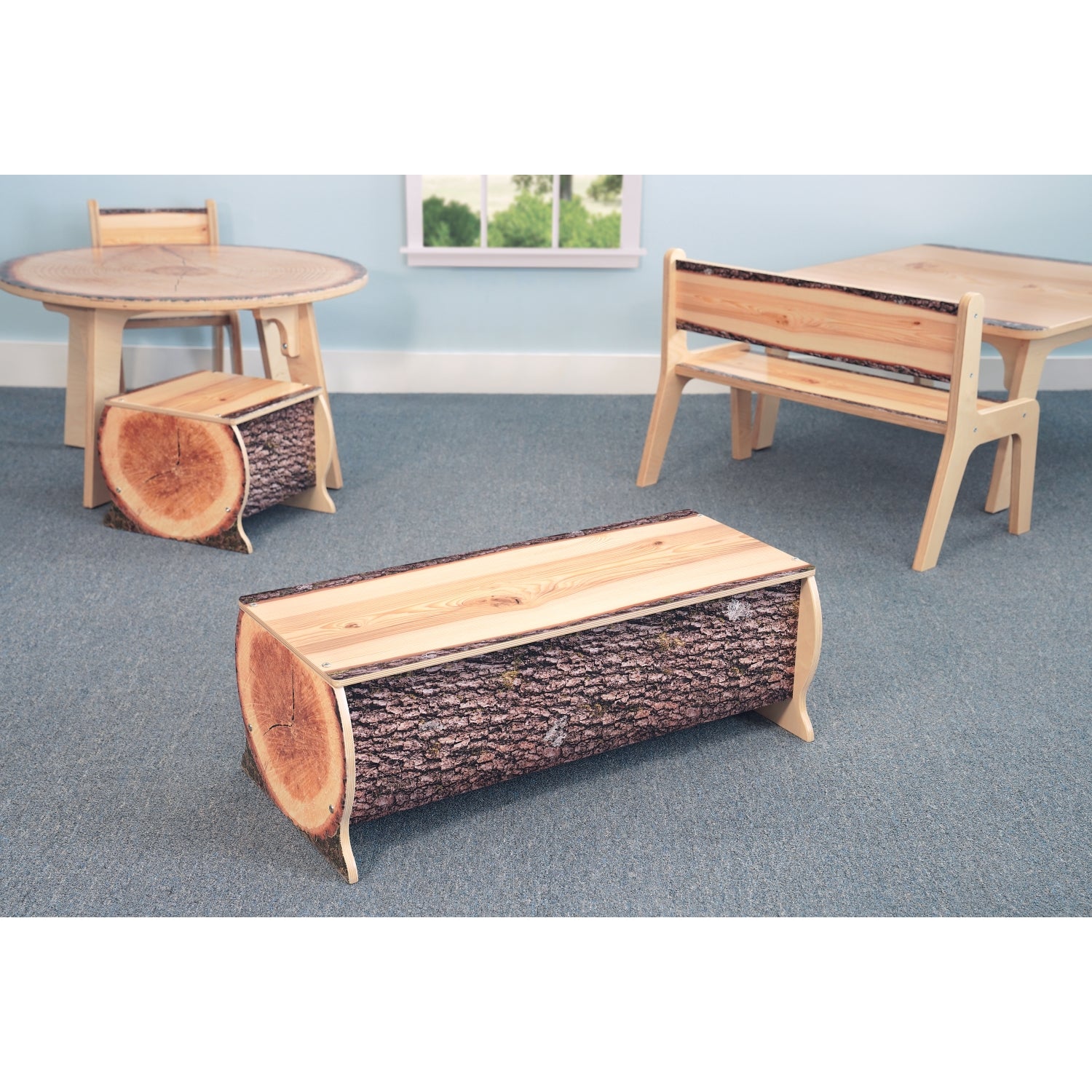 Nature View Live Edge Log Bench 12" Height