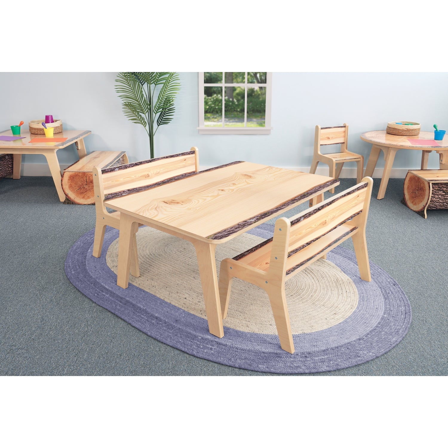 Nature View Live Edge Rectangle Table 20" Height