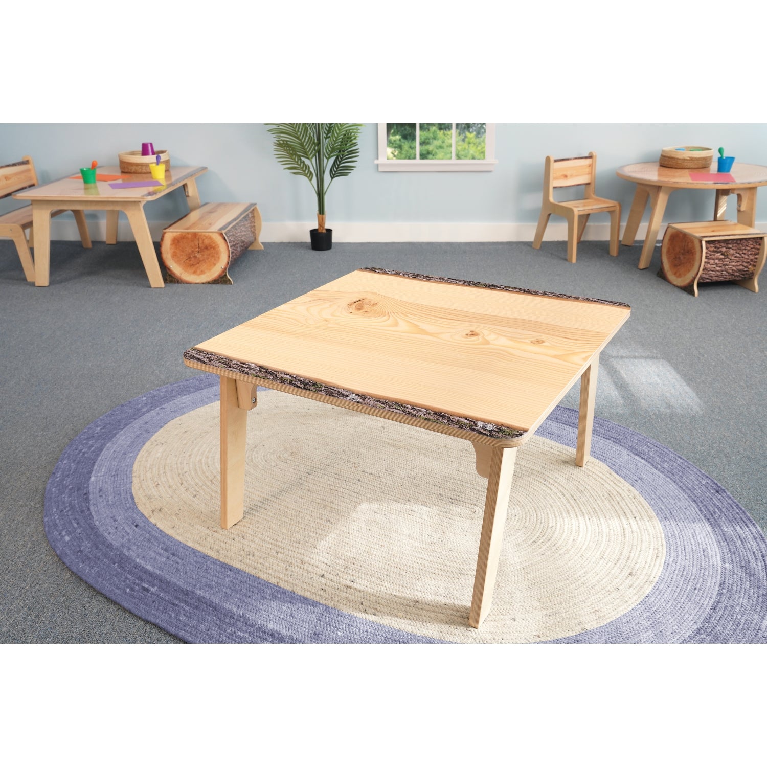 Nature View Live Edge Square Table 20" Height